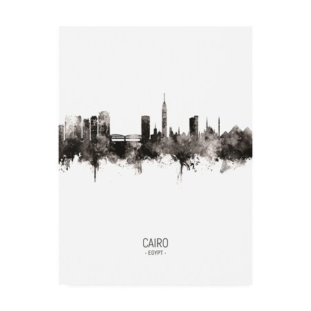 Michael Tompsett 'Cairo Egypt Skyline Portrait II' Canvas Art,14x19